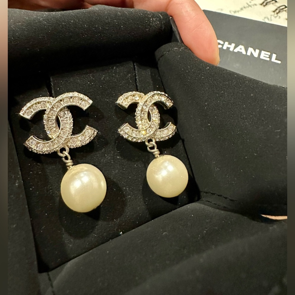 Authentic Chanel Pearl Earrings